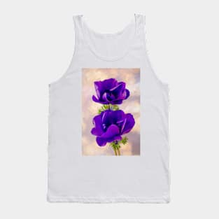 Textured Blue Anemone Tank Top